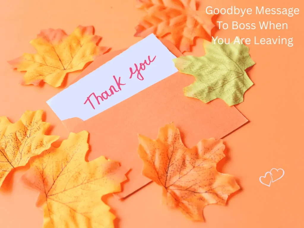 Goodbye Message to Boss When You Are Leaving image