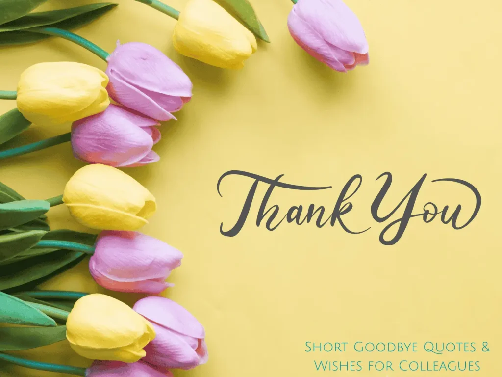 Short Goodbye Quotes & Wishes thank you image