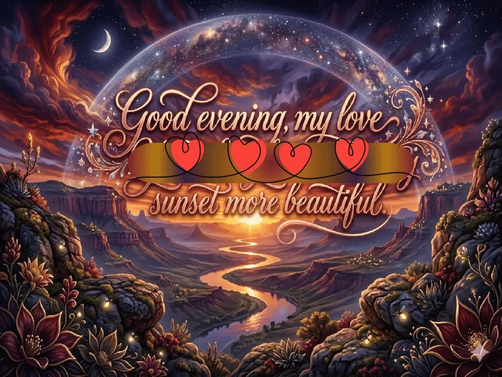 Romantic Good Evening Messages image