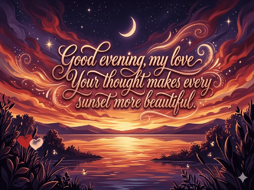 Best Good Evening Message for a Special Person image